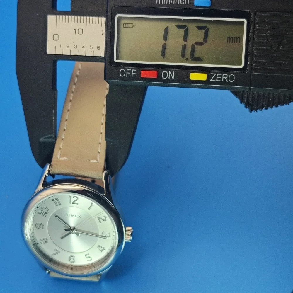 2020 Timex Elegance 35mm‎ Women's Quartz Watch Silver Dial Fully Restored